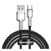 CABLU alimentare si date Baseus Cafule Metal, Fast Charging Data Cable pt. smartphone, USB la USB Type-C 66W, 2m, negru 