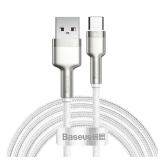 CABLU alimentare si date Baseus Cafule Metal, Fast Charging Data Cable pt. smartphone, USB la USB Type-C 66W, 2m, alb 