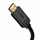 CABLU video Baseus Cafule, HDMI (T) la HDMI (T), rezolutie maxima 4K UHD (3840 x 2160) la 30 Hz, conectori auriti, 12m, negru 