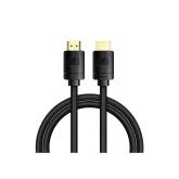 CABLU video Baseus High Definition, HDMI (T) la HDMI (T), versiunea 2.1, rezolutie maxima 8K UHD (7680 x 4320) la 60 Hz, conectori auriti, 3m, negru 
