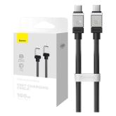 CABLU alimentare si date Baseus, Fast Charging Data Cable pt. smartphone, USB Type-C (T) la USB Type-C (T),  E-marker, 100W, 2m, negru, 