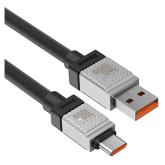 CABLU alimentare si date Baseus, Fast Charging Data Cable pt. smartphone, USB (T) la USB Type-C (T),  100W, 1m, negru, 
