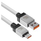CABLU alimentare si date Baseus, Fast Charging Data Cable pt. smartphone, USB (T) la USB Type-C (T), 100W, 2m, alb, 