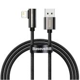 CABLU alimentare si date Baseus Legend Elbow, Fast Charging Data Cable pt. smartphone, USB la Lightning Iphone 2.4A, braided, 1m, negru 