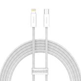 CABLU alimentare si date Baseus Dynamic, Fast Charging Data Cable pt. smartphone, USB Type-C la Lightning Iphone PD 20W, braided, 2m, alb 