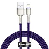 CABLU alimentare si date Baseus Cafule Metal, Fast Charging Data Cable pt. smartphone, USB la Lightning Iphone 2.4A, braided, 1m, violet 