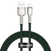 CABLU alimentare si date Baseus Cafule Metal, Fast Charging Data Cable pt. smartphone, USB la Lightning Iphone 2.4A, 2m, verde