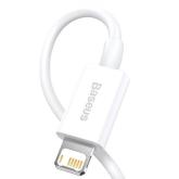 CABLU alimentare si date Baseus Superior, Fast Charging Data Cable pt. smartphone, USB la Lightning Iphone 2.4A, 1.5m, alb