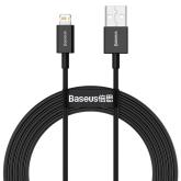 CABLU alimentare si date Baseus Superior, Fast Charging Data Cable pt. smartphone, USB la Lightning Iphone 2.4A, 2m, negru 
