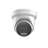 Camera supraveghere Hikvision IP turret DS-2CD2347G2-LSU/SL(2.8mm)C, 4MP, ColorVu - imagini color 24/7 (color si pe timp de noapte-F1.0 super-aperture), Acusens -Human and vehicle classification alarm based on deep learning, alarma vizuala(lumina strobosc