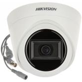 Camera supraveghere Hikvision Turbo HD turret DS-2CE78H0T-IT3F(2.8mm) (C), 5MP, rezolutie: 2560 × 1944 (5M@20fps, 4M@30fp), luminare: 0.01 Lux@(F1.2, AGC ON), 0 Lux with IR, lentila: 2.8mm, unghi vizulaizare: horizontal FOV: 85°, vertical FOV: 63°, diagon