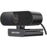 Camera web 2MP Hikvision DS-U02(3.6mm), rezolutie 1080P (1920 × 1080 @ 30/25 fps), iluminare minima 0.1 Lux @ (F1.2, AGC ON), AGC pentru luminozitate autoadaptativă, microfon audio incorporat, lentila fixa 3.6mm, unghi vizualizare: horizontal FOV: 80.3°, 