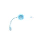 CABLU alimentare si date Baseus Bright Mirror 2, retractabil 3-in-1, pt smartphone,USB la Micro-USB+Lightning + USB Type-C 3.5A, 1.1m, albastru 