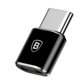 ADAPTOR Baseus Mini Micro, USB Type-C (T) to Micro USB (M), corp metalic, negru 