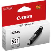 Cartus cerneala Canon CLI-551GY, grey, capacitate 7ml, pentru Canon Pixma IP7250, Pixma IP8750, Pixma IX6850, Pixma MG5450, Pixma MG5550, Pixma MG6350, Pixma MG6450, Pixma MG7150, Pixma MX925.