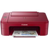 Multifunctional inkjet color Canon Pixma TS3352 RED, dimensiune A4 (Printare, Copiere, Scanare), viteza 7.7ipm alb-negru, 4ipm color, rezolutie 4800x1200 dpi, alimentare hartie 60 coli, imprimare fara margini, scanner cu suport plat CIS, rezolutie scanare
