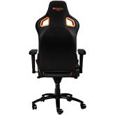 CANYON Corax GС-5 Gaming chair, PU leather, Cold molded foam, Metal Frame , Frog mechanism, 90-165 dgree, 4D armrest, Tilt Lock, Class 4 gas lift, metal 5 Stars Base, 60mm PU caster,black+Orange.