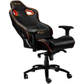 CANYON Corax GС-5 Gaming chair, PU leather, Cold molded foam, Metal Frame , Frog mechanism, 90-165 dgree, 4D armrest, Tilt Lock, Class 4 gas lift, metal 5 Stars Base, 60mm PU caster,black+Orange.
