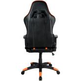 CANYON Fobos GС-3 Gaming chair, PU leather, Cold molded foam, Metal Frame, Top gun mechanism, 90-165 dgree, 2D armrest, Class 4 gas lift, Nylon 5 Stars Base, 60mm PU caster, black+Orange.