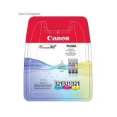 Cartus Canon CLI-521 Multipack - 3-pack - yellow, cyan, magenta -original - ink tank.