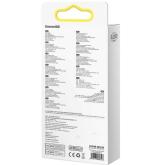 CABLU alimentare si date Baseus Flash Series 2 One-for-three Retractable, pt. smartphone, USB + USB Type-C la Micro-USB + Lightning Iphone + USB Type-C 100W, 1.2m, negru 