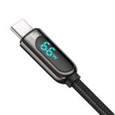 CABLU alimentare si date Baseus, Dynamic Fast Charging Data Cable pt. smartphone, USB (T) la USB Type-C (T), 66W, braided, 2m, negru, 