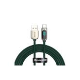 CABLU alimentare si date Baseus Display, Fast Charging Data Cable pt. smartphone, USB la USB Type-C 66W, 1m, braided, verde 