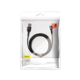 CABLU alimentare si date Baseus Halo, Fast Charging Data Cable pt. smartphone, USB la USB Type-C 3A, brodat, LED, 1m, negru 