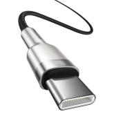 CABLU alimentare si date Baseus Cafule Metal, Fast Charging Data Cable pt. smartphone, USB Type-C la USB Type-C 100W, brodat, 1m, negru