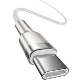 CABLU alimentare si date Baseus Cafule Metal, Fast Charging Data Cable pt. smartphone, USB Type-C la USB Type-C 100W, braided, 1m, alb 