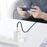 CABLU alimentare si date Baseus Cafule Metal, Fast Charging Data Cable pt. smartphone, USB Type-C la USB Type-C 100W, braided, 2m, negru 