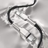 CABLU alimentare si date Baseus Cafule Metal, Fast Charging Data Cable pt. smartphone, USB Type-C la USB Type-C 100W, braided, 2m, negru 