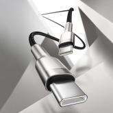 CABLU alimentare si date Baseus Cafule Metal, Fast Charging Data Cable pt. smartphone, USB Type-C la USB Type-C 100W, braided, 2m, negru 