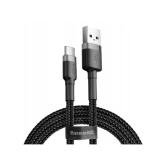 CABLU alimentare si date Baseus Cafule, Fast Charging Data Cable pt. smartphone, USB la USB Type-C 3A, 1m, gri + negru 