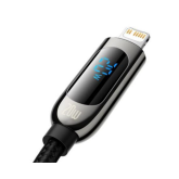 CABLU alimentare si date Baseus Display, Fast Charging Data Cable pt. smartphone, USB Type-C la Lighting iPhone 20W, braided, 1m, negru 
