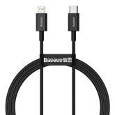 CABLU alimentare si date Baseus Superior, Fast Charging Data Cable pt. smartphone, USB Type-C la Lightning Iphone PD 20W, 1m, negru 