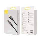 CABLU alimentare si date Baseus Explorer, Fast Charging Data Cable pt. smartphone, USB la Lightning Iphone 2.4A, 2m, Auto Power-Off, negru transparent 