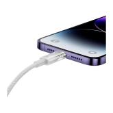 CABLU alimentare si date Baseus Explorer, Fast Charging Data Cable pt. smartphone, USB la Iphone Lightning 20W, 1m, control inteligent al temperaturii, alb 