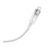 CABLU alimentare si date Baseus Explorer, Fast Charging Data Cable pt. smartphone, USB la Iphone Lightning 20W, 1m, control inteligent al temperaturii, alb 