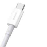 CABLU alimentare si date Baseus Superior, Fast Charging Data Cable pt. smartphone, USB la USB Type-C 66W, 1m, alb 
