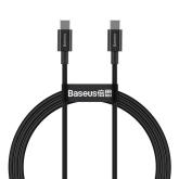 CABLU alimentare si date Baseus Superior, Fast Charging Data Cable pt. smartphone, USB Type-C la USB Type-C 100W, 1m, negru 