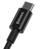 CABLU alimentare si date Baseus Superior, Fast Charging Data Cable pt. smartphone, USB Type-C la USB Type-C 100W, 1m, negru 