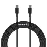 CABLU alimentare si date Baseus Superior, Fast Charging Data Cable pt. smartphone, USB Type-C la USB Type-C 100W, 2m, negru 