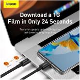 CABLU alimentare si date Baseus Superior, Fast Charging Data Cable pt. smartphone, USB Type-C la USB Type-C 100W, 2m, alb 