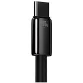 CABLU alimentare si date Baseus, Fast Charging Data Cable pt. smartphone, USB la USB Type-C (T), 100W, 480Mbps, aliaj zinc, braided(nylon), 1m, negru, 
