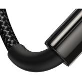 CABLU alimentare si date Baseus, Fast Charging Data Cable pt. smartphone, USB la USB Type-C (T), 100W, 480Mbps, aliaj zinc, braided(nylon), 1m, negru, 