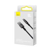 Cablu alimentare si date Baseus, Fast Charging Data Cable pt. smartphone, USB la USB Type-C (T), 100W, 480Mbps, aliaj zinc, braided(nylon), 2m, negru