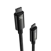 CABLU alimentare si date Baseus Tungsten Gold, Fast Charging Data Cable pt. smartphone, USB Type-C la USB Type-C 240W, braided, 2m, negru 