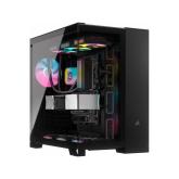Carcasa CORSAIR 6500X Mid-Tower Dual Chamber E-ATX, Tempered Glass, Cooling Layout -fata: none, sus: 3x120mm sau 3x140mm, lateral: 3x120mm, jos: 3x120mm sau 3x140mm, spate: 1x120mm sau 1x140mm Compatibilitate Radiator -fata: none, sus: 360mm 280mm 240mm, 