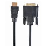 CABLU video GEMBIRD, adaptor HDMI (T) la DVI-D SL (T), 3m, conectori auriti, negru, 